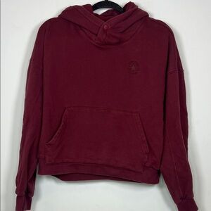 Converse Kids Maroon Red Hoodie Sweatshirt Thick‎ Cozy Warm Girls Size Large